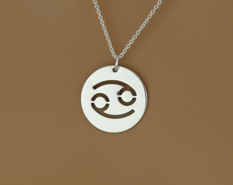 Sterling Silver Horoscope Pendant / Zodiac Birth Sign Necklace