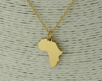 High Quality Africa Necklace • Gift • Sterling Silver Africa Pendant