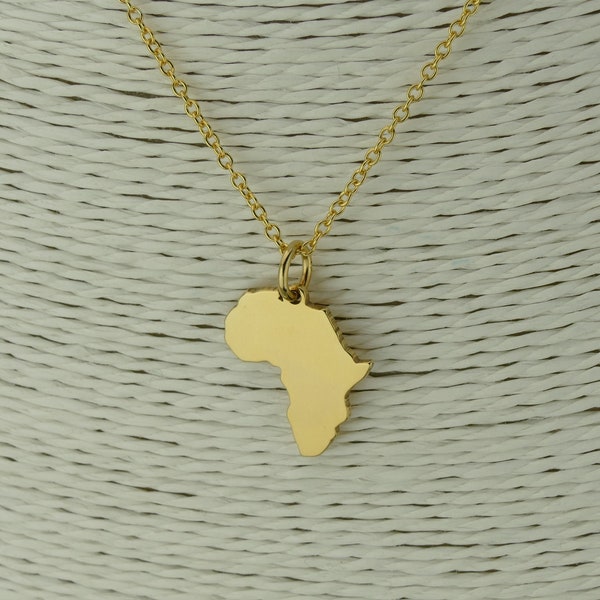 High Quality Africa Necklace • Gift • Sterling Silver Africa Pendant