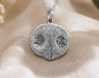 Dog Nose Print Necklace • Personalised Pet Nose Print Pendant • Custom Pet Jewellery •