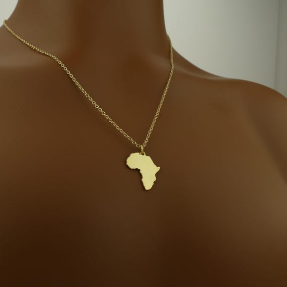 High Quality Africa Necklace • Gift • Sterling Silver Map Of Africa Pendant