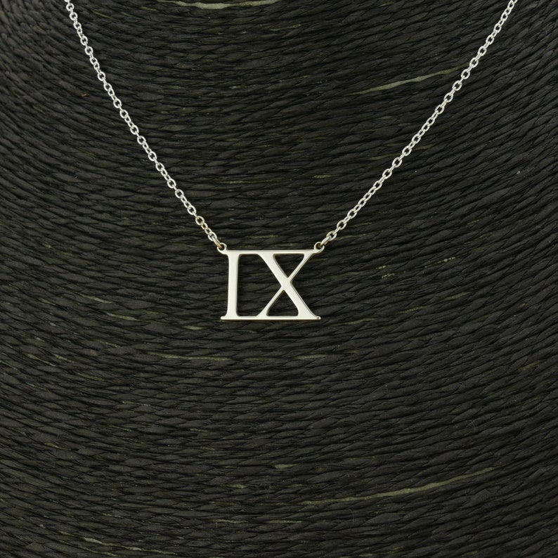 Roman Numeral Necklace / Personalised Necklace / Custom Date Necklace image 2