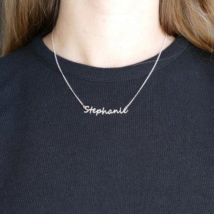 High Quality Dainty Name Necklace Personalised Gift Sterling Silver Personalised Name Chain image 6