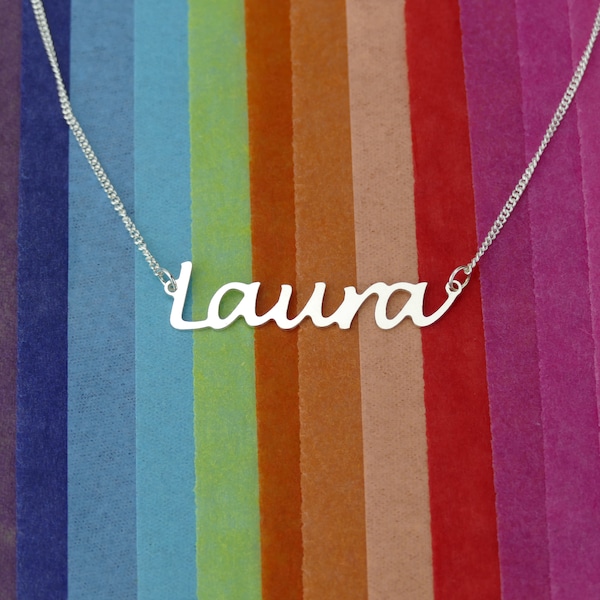 High Quality Dainty Sterling Silver Name Necklace • Minimalist Custom Name Necklace • Personalised Gift • Personalised Name Chain