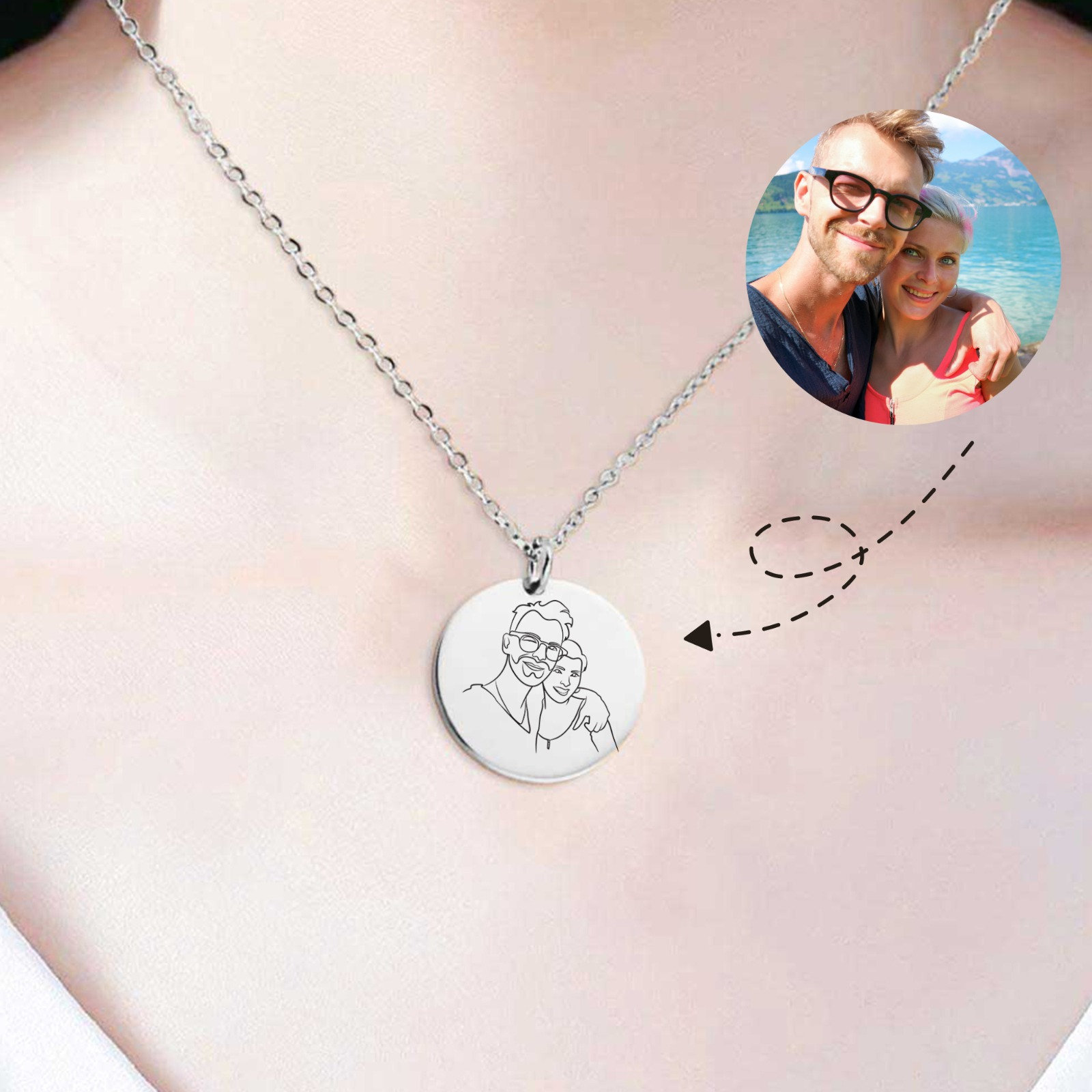 Personalized Engraved Large Sterling Heart & Gems Necklace - Milestones  Sports Jewelry and Apparel