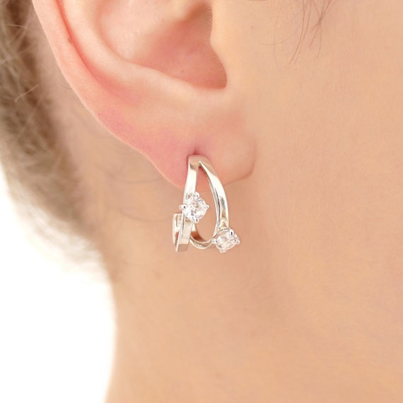 Trendy silver earrings deals