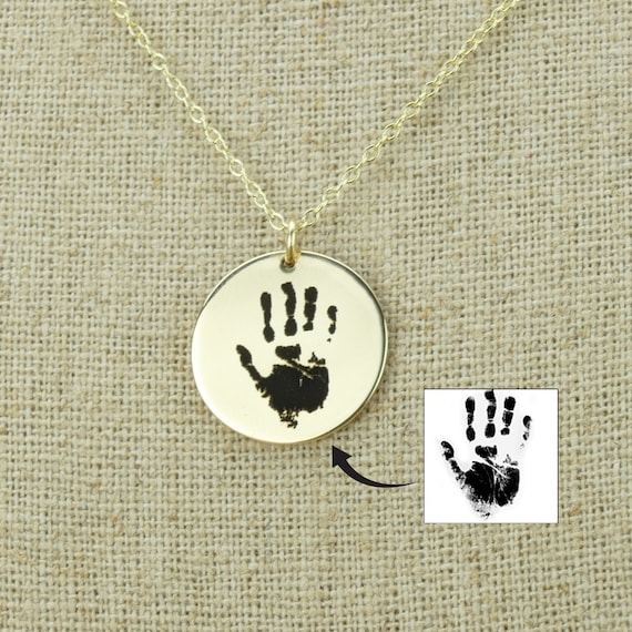 Personalised handprint necklace hot sale
