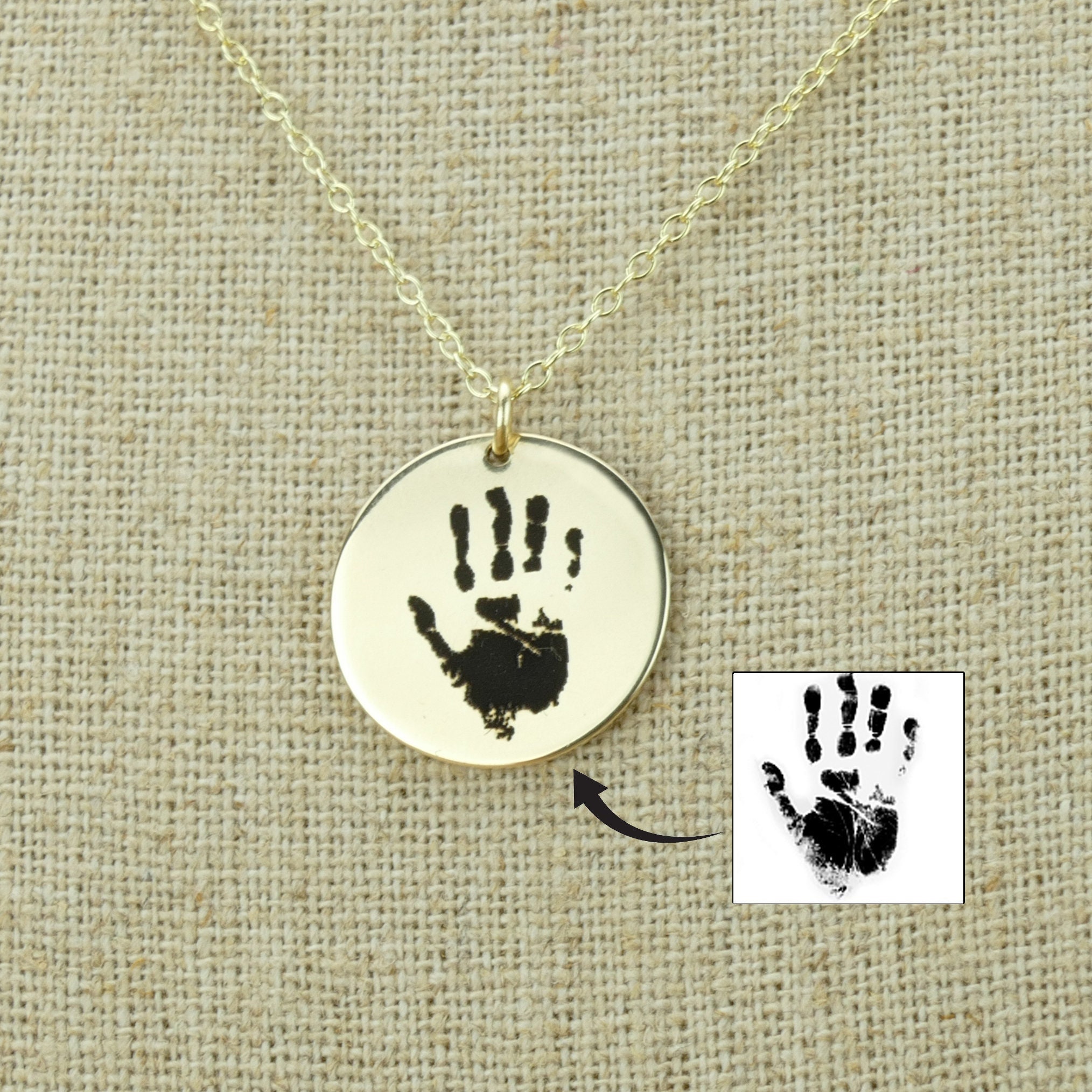 Handprint Pendant Etsy Canada
