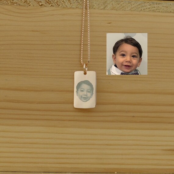 Rose gold store photo pendant