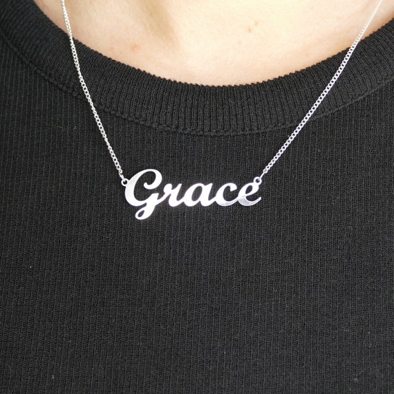 Personalised silver 2024 name necklace