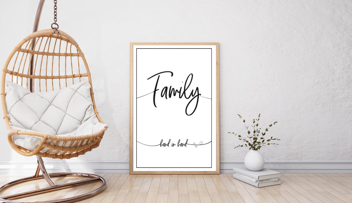 Minimalist family poster ArtDigital Wall ArtArt Etsy