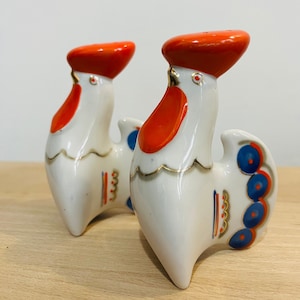 Vintage Salt & Pepper Shaker | Vintage Tableware 1970s | Mid-Century Ceramic Condiment Set | Rustic Kitchen Decor