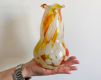 Vintage glass vase for living room decor