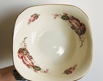 Vintage ceramic salad bowl, table dining serving decor, vintage kitchenware, kitchen bowl, decorative bowl, ceramic bowl