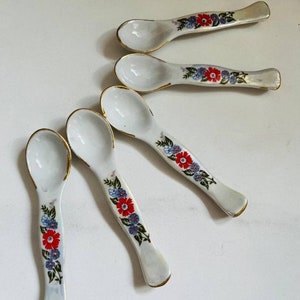 Ensemble de cuillères décoratives vintage | Cuillères à café en métal complexes des années 1980 | Décoration de cuisine rustique