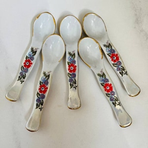 Vintage Ceramic Spoons – Handcrafted 1980s Ukrainian Set