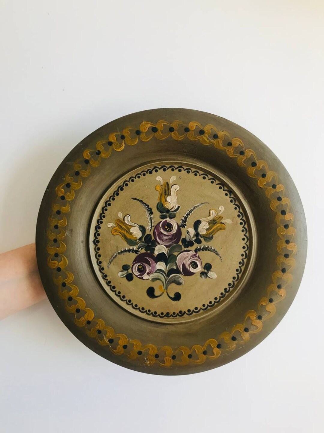 Vintage Wooden Wall Art, Decorative Wood Plate, Kitchen Decor Etsy