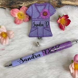 Custom Bundle - badge reel, badge buddy & glitter pen – Mel's One Crafty  Corner