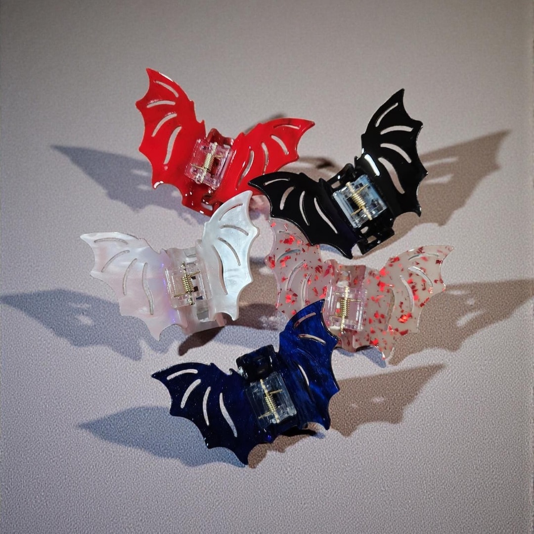 Bat Hair Clips - Etsy