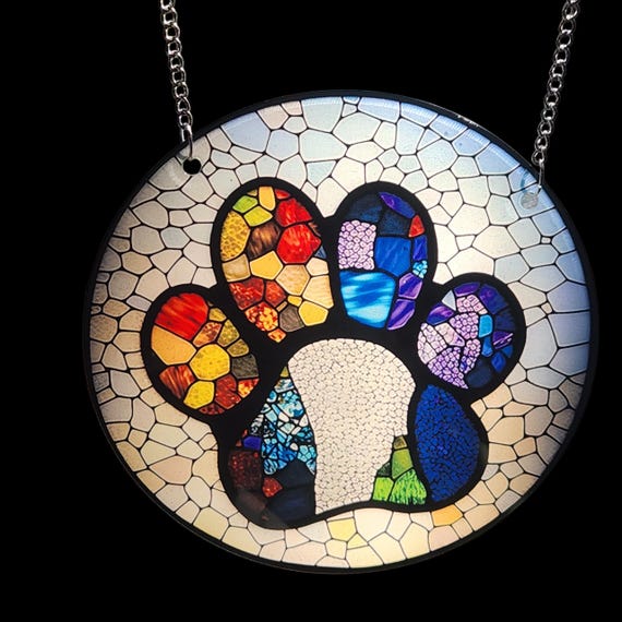 Paw Print Acrylic Suncatcher