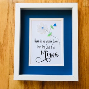 I love Mima Seaglass Art. Mother’s Day gift, Grandmother gift, Birthday gift Mima