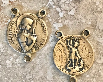 St Joan of Arc and St Michael Rosary Centerpiece ~ St Joan Rosary Center