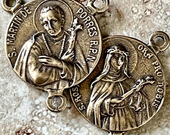 St Martin De Porres and St Rose of Lima Rosary Center ~ Double Sided