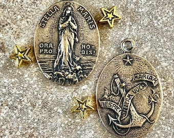 Stella Maris Medal ~ Our Lady Star of the Sea Pendant