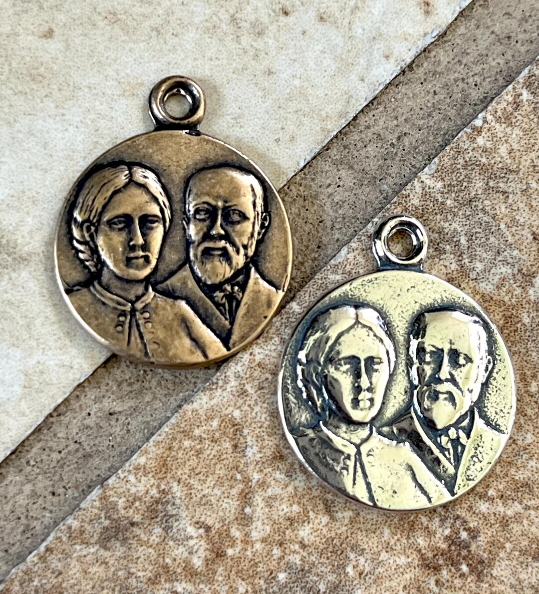 Sts. Louis and Zelie Martin Pendant ~ Hand Cast ~ St Zelie Medal ~ St ...