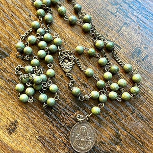 Our Lady of Seven Sorrows Rosary Chaplet ~ Pyrite Gemstones ~ Servite Rosary
