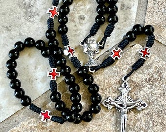 Boy First Communion Rosary ~ Onyx