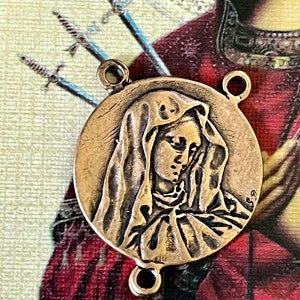 Our Lady of Sorrows Rosary Center ~ Hand Cast ~ Mother of Sorrows ~ Servite