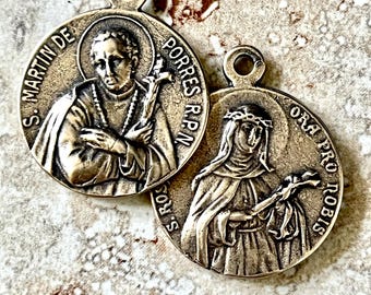 St Martin De Porres and St Rose of Lima Pendant