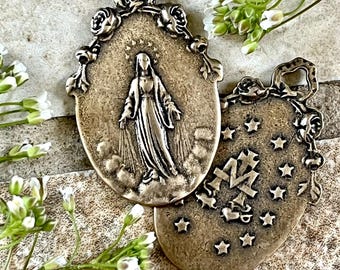 Miraculous Medal ~ Beautiful Rose Detail