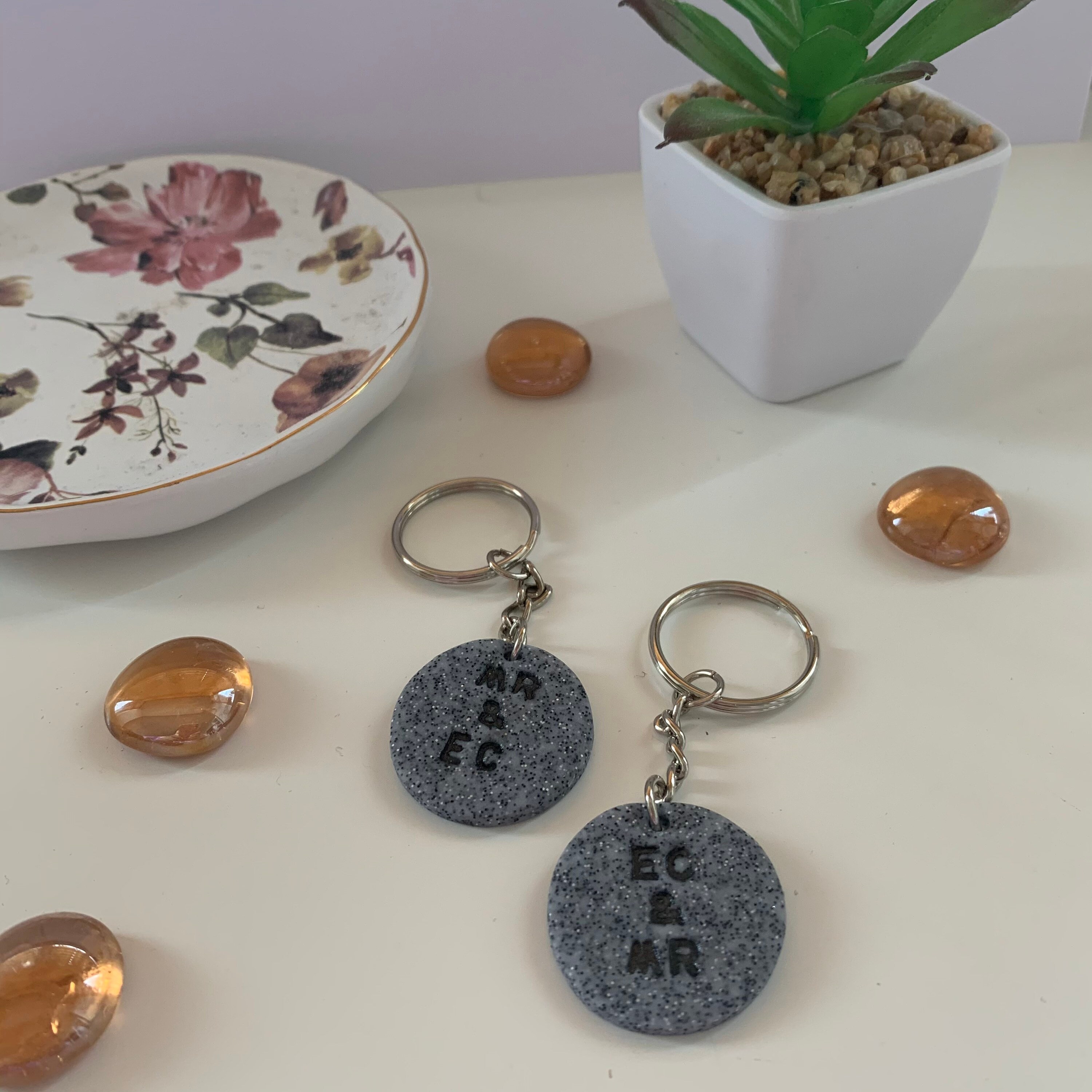 Personalised Keyring various styles Polymer Clay Keyrings Etsy