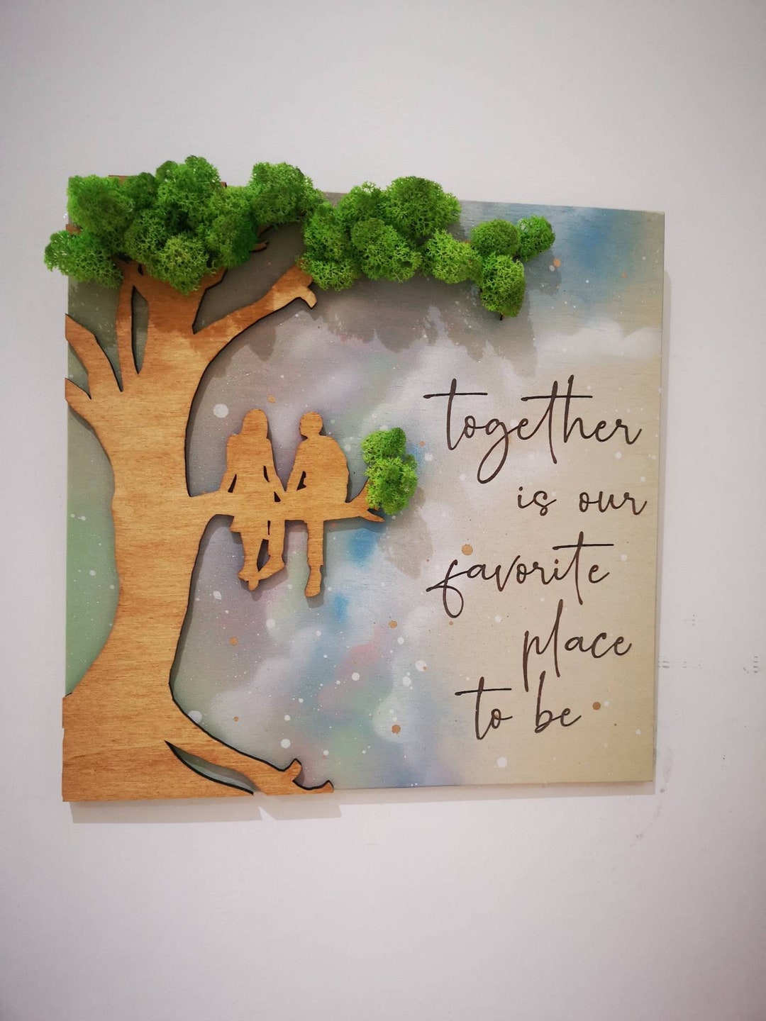 Preserved Moss Wall Decor Love Gift Home Decor Office Decor Bedroom