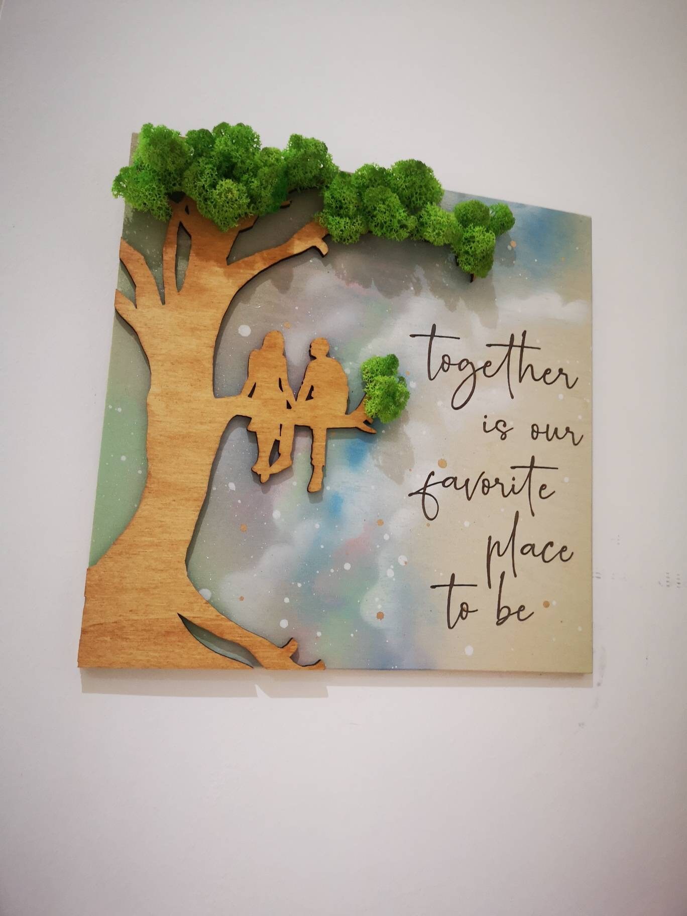 Preserved Moss Wall Decor Love Gift Home Decor Office Decor Bedroom