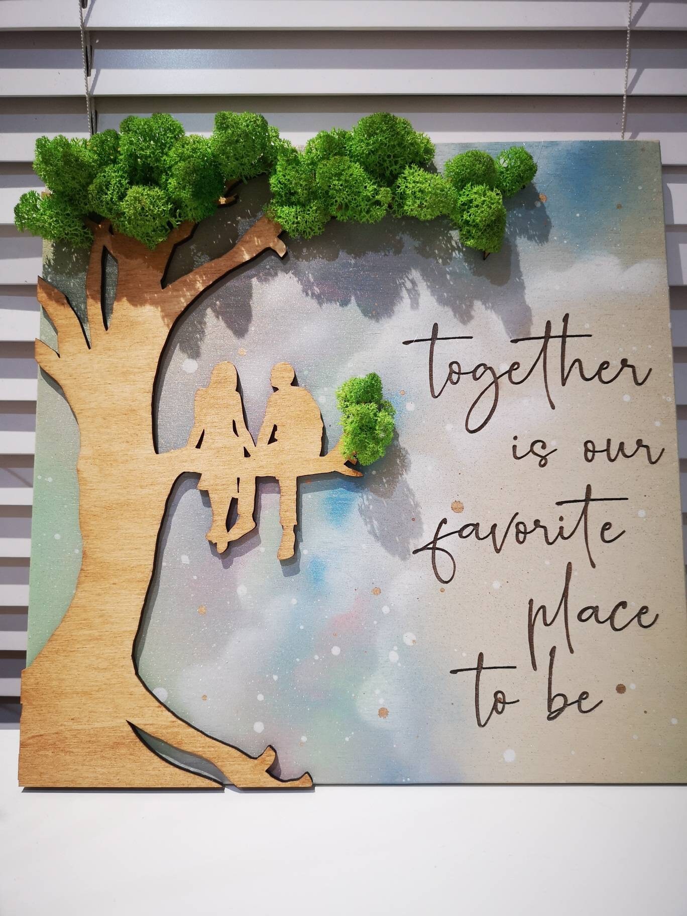 Preserved Moss Wall Decor Love Gift Home Decor Office Decor Bedroom