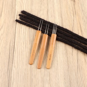 Locsanity Dreadlocks Tool Single, Double, Triple or Set Crochet Needle  Bamboo Handle 