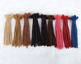 100% Human Hair Dreadlocks Extensions Handmade, Dreadloc, human hair extention locs, Blue Hair Color, 10 Locs per Bundle