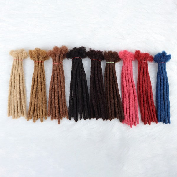 100% Human Hair Dreadlocks Extensions Handmade, Dreadloc, human hair extention locs, Blue Hair Color, 10 Locs per Bundle