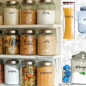 Kitchen, Laundry, Pantry Labels for Organization Custom Sets