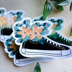 Adesivo buquê de sapato de flores