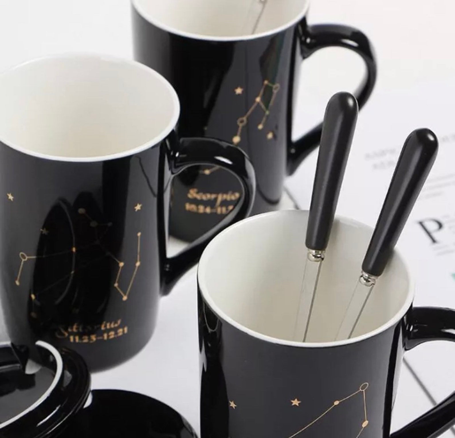 Cute Zodiac Astrology Coffee Tea Cup Etsy