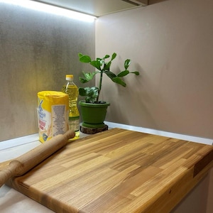 Any size Pastry Board Dough Board Bread Making Wood Kneading Board, Kitchen Accessories with  One Front Lip
