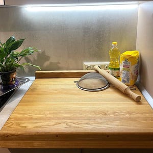 Any size Pastry Board Dough Board Bread Making Wood Kneading Board, Kitchen Accessories with Two Front Lip Double Front Lip