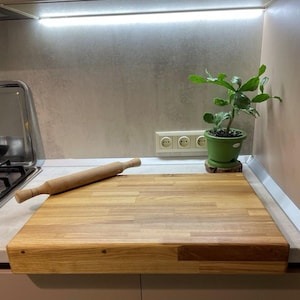 Any size Pastry Board Dough Board Bread Making Wood Kneading Board, Kitchen Accessories with One Front Lip