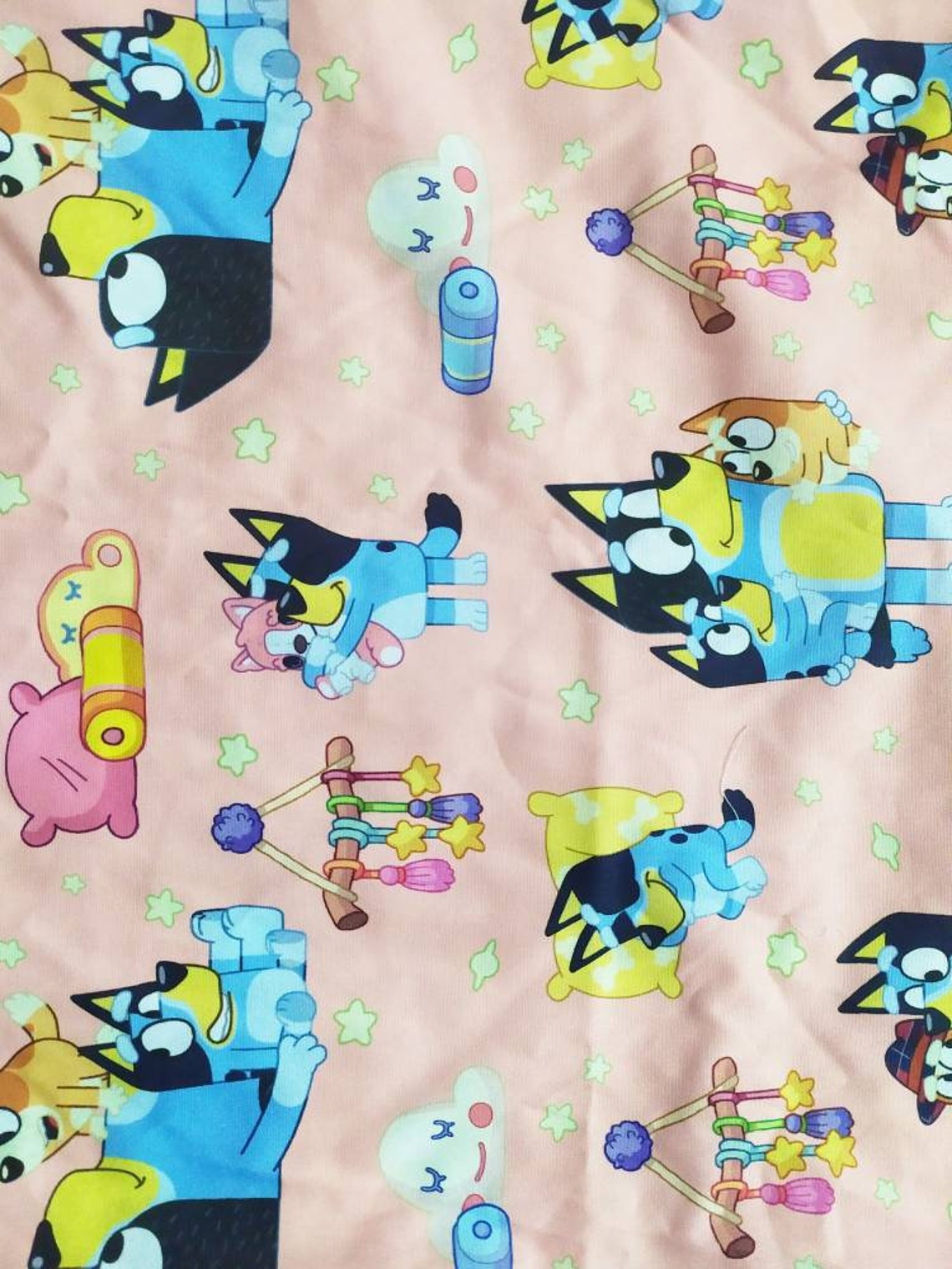 Bluey baby blanket handmade with love Etsy