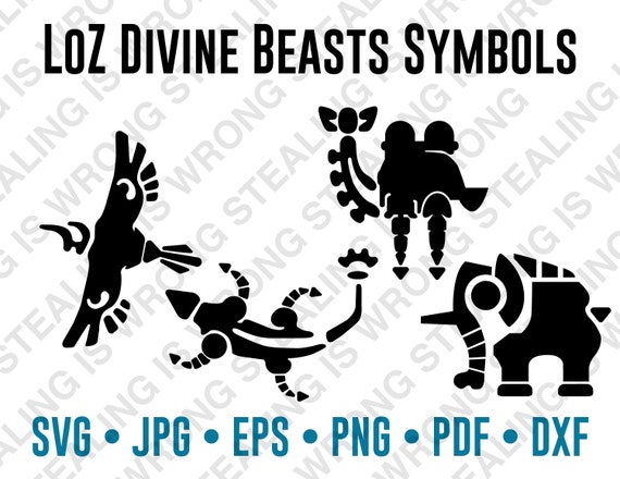 Zelda Breath of the Wild Divine Beasts SVG Bundle (digital Files