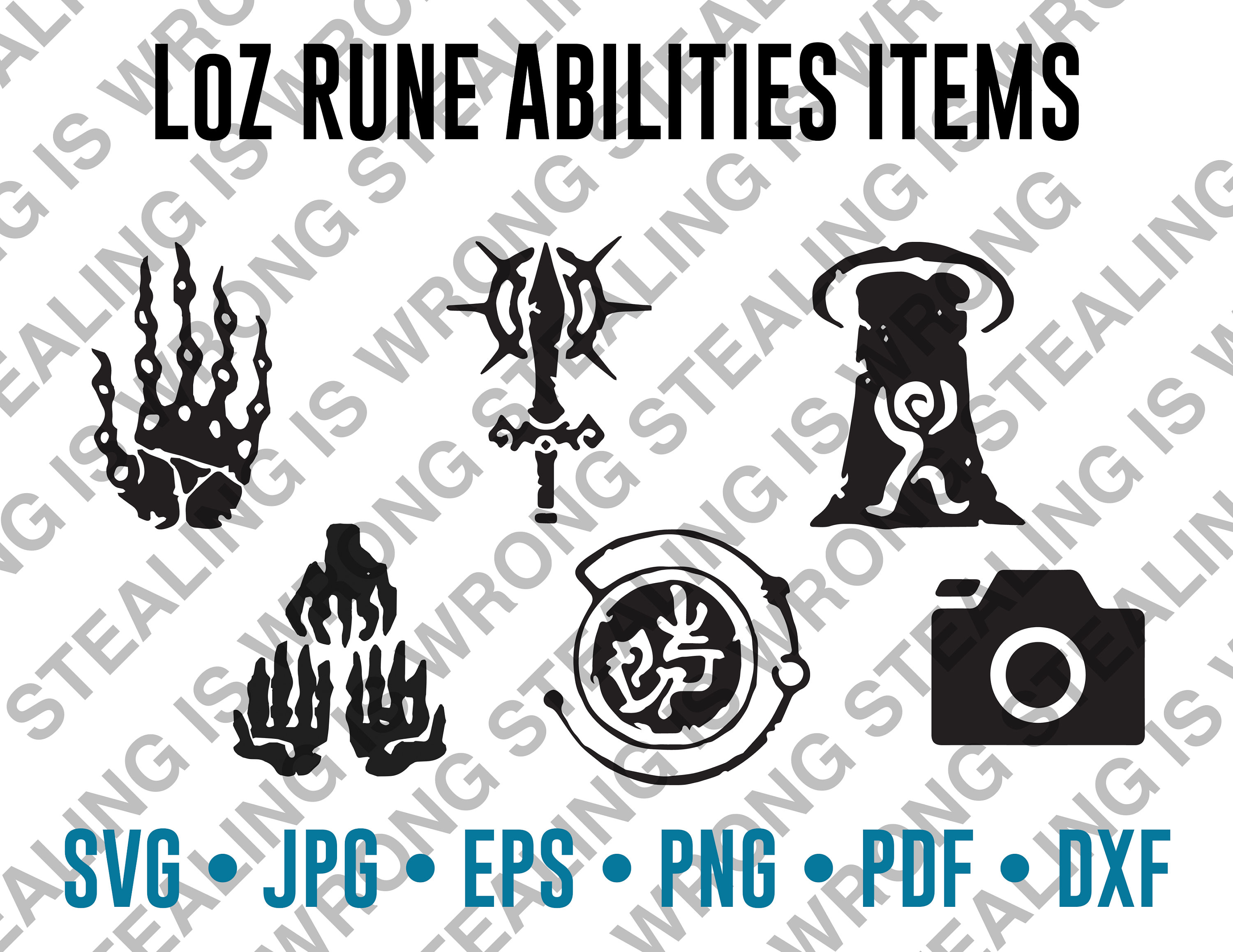 Zelda Rune Icon Leyenda de Zelda: Lágrimas del Reino / Rune Habilidades Iconos / Solo ...
